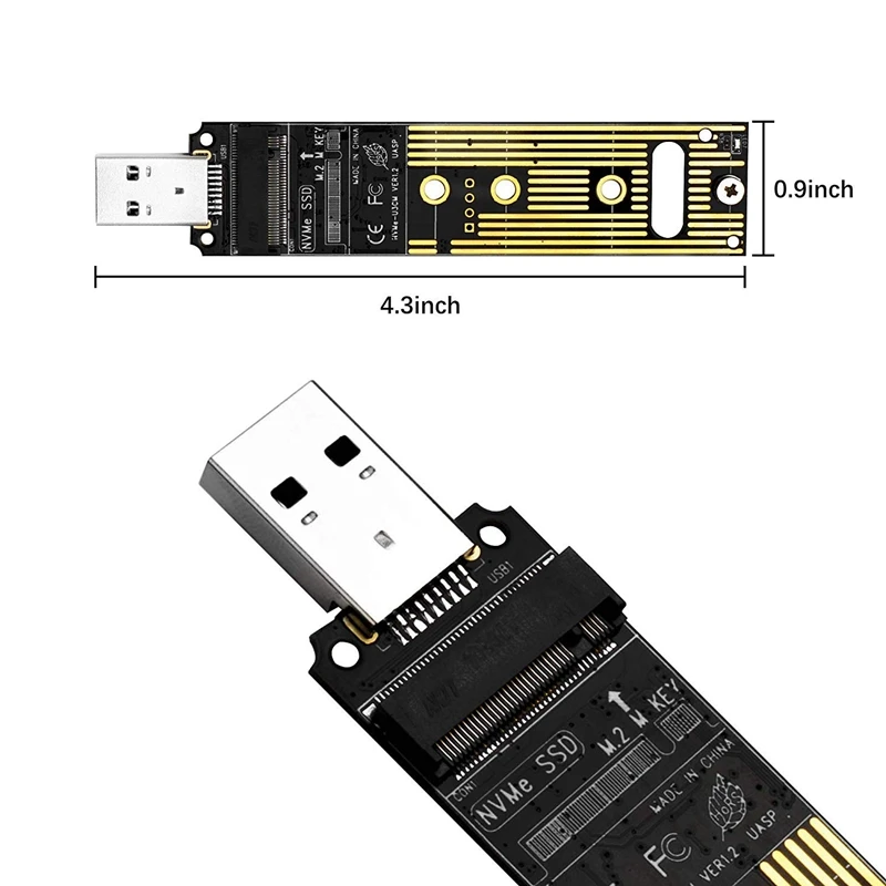 M.2 Накопитель Ssd с протоколом NVME к Usb адаптеру, M.2 Ssd для типа карты, высокая производительность 10 Гбит/с Usb 3,1 Gen 2 чип моста, использовать как