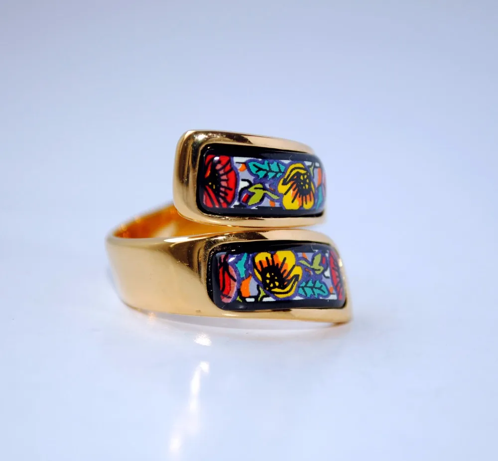 Комплект украшений с эмалью 4 шт. 014|enamel jewelry|style setenamel jewelry set |