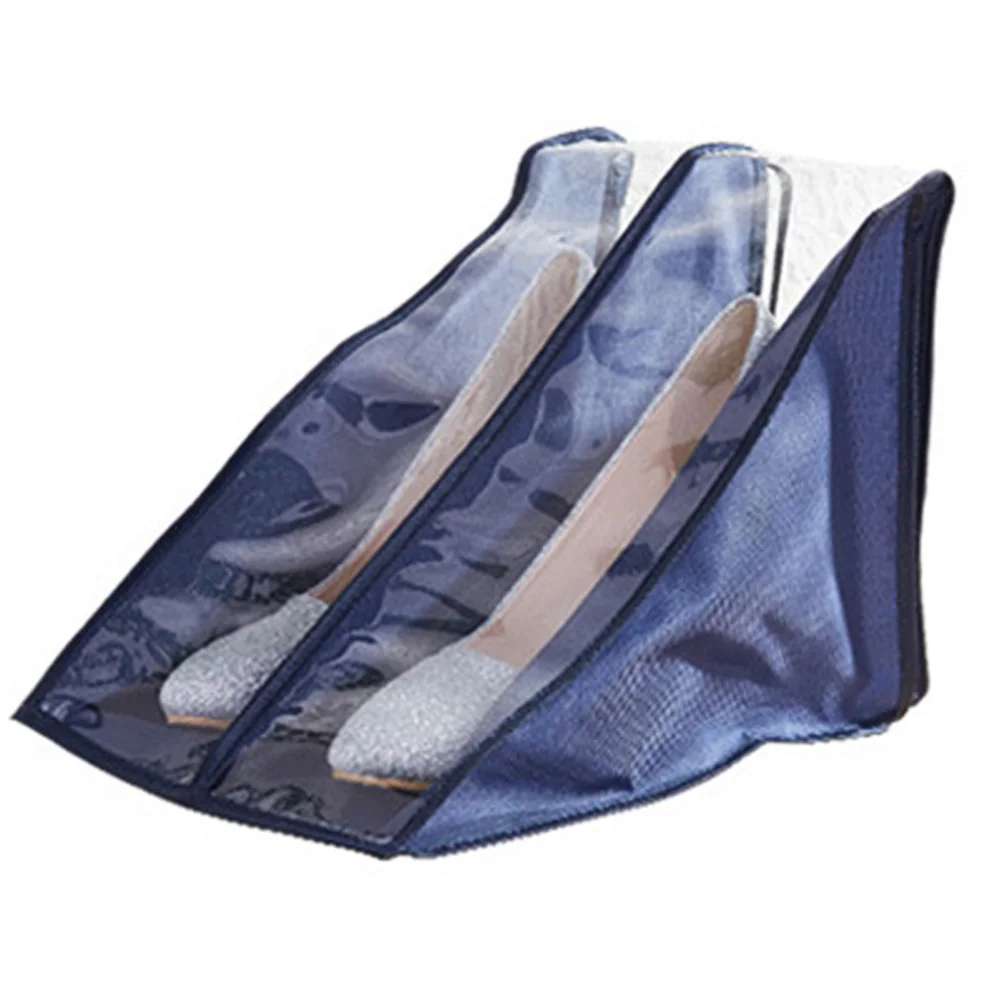 Портативные дорожные сумки для обуви, водонепроницаемый органайзер, экономия пространства, хранилище для высоких каблуков, TD326 - Название цвета: Синий
