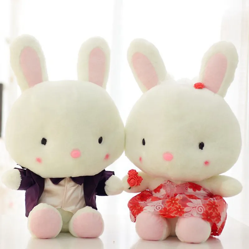 

Hot Selling New Style Wedding Dress Rabbit Creative Cartoon Plush Toy Doll-Processing Customizable Logo Recruit Agents