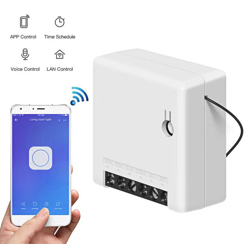 

Mini Wifi Intelligent Dual Control Switch APP Remote Control Smart Switch TN99