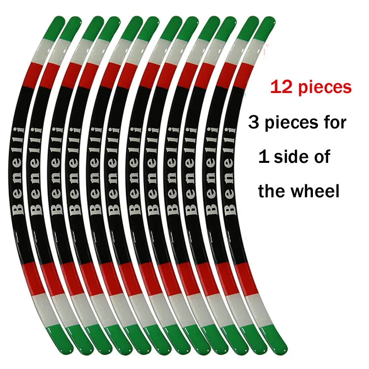 TNT600 BN600 ремонтная Наклейка на топливный бак наклейка на 3M s Наклейка на колеса мотоцикла s Для Бенелли 302s 302r 250 гоночные велосипеды - Цвет: 12 pieces for wheels