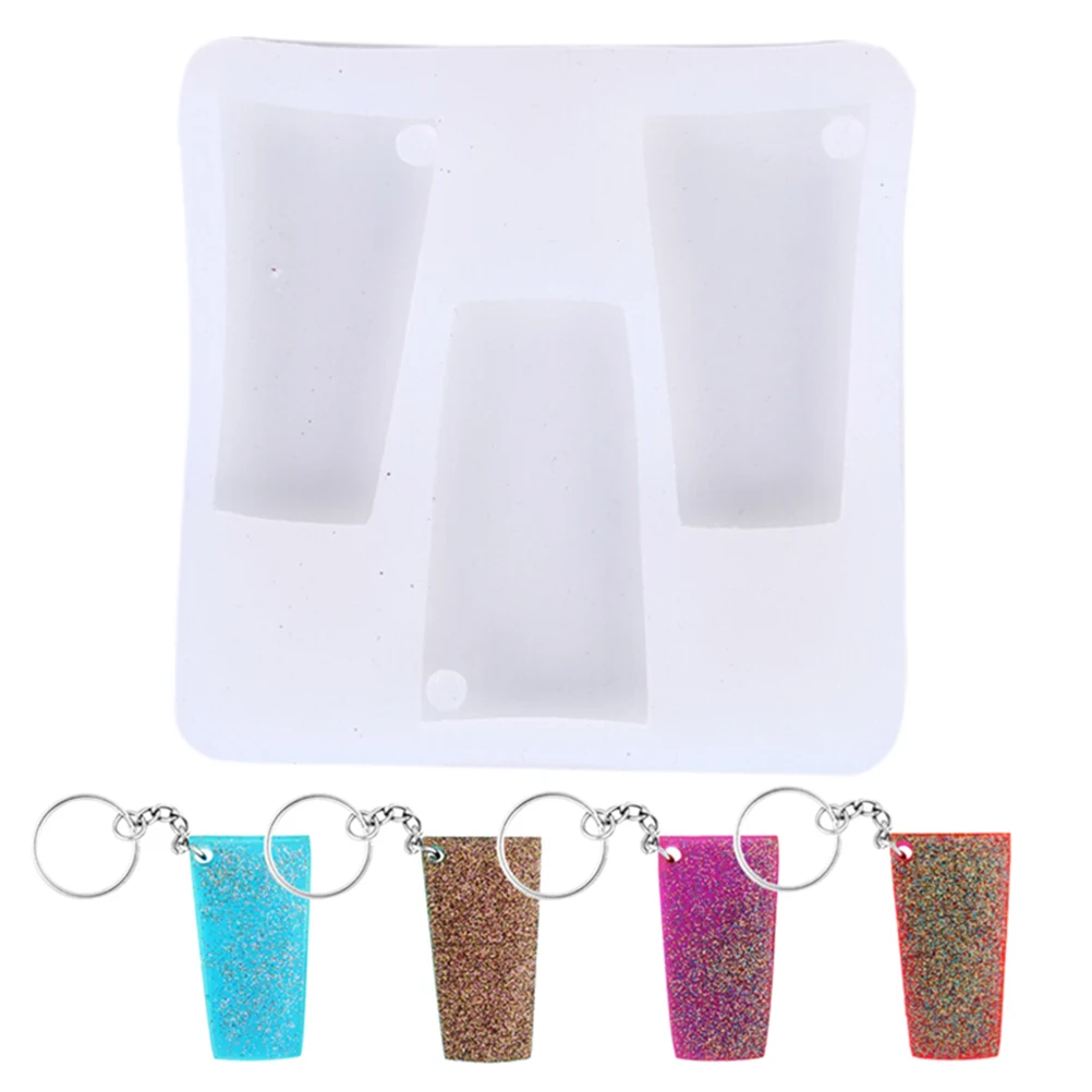 Silicone Molds Epoxy Resin Shape Silicone Tumbler Mold Keychains Mould For Keychain Jewelry Making Tool