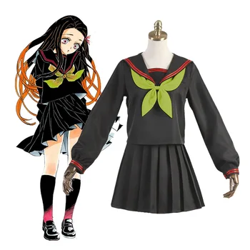

Hot New Anime Demon Slayer: Kimetsu no Yaiba Cosplay Kamado Nezuko Woman Japanese dress Cosplay Costume Sailor uniform