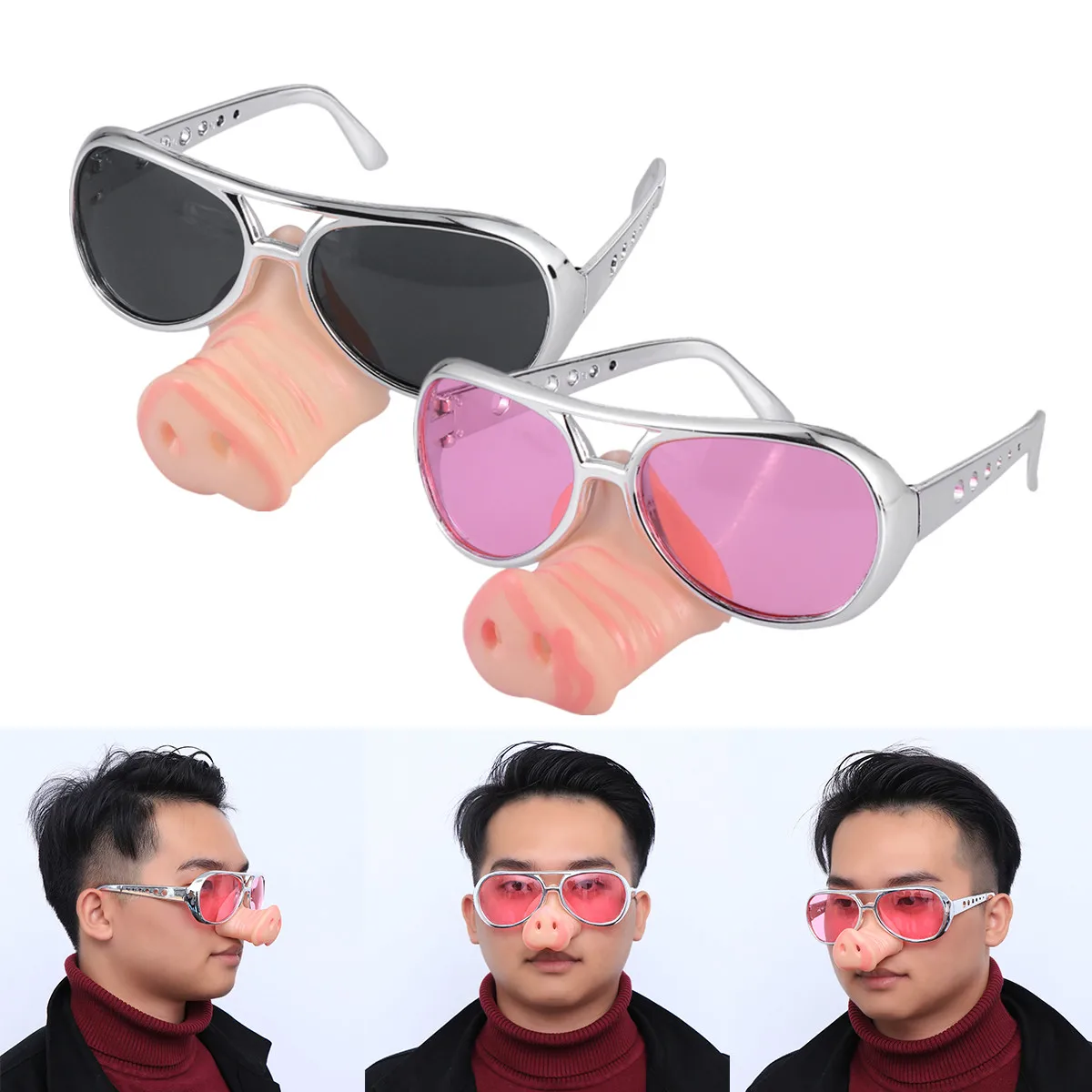 nose and glasses costume