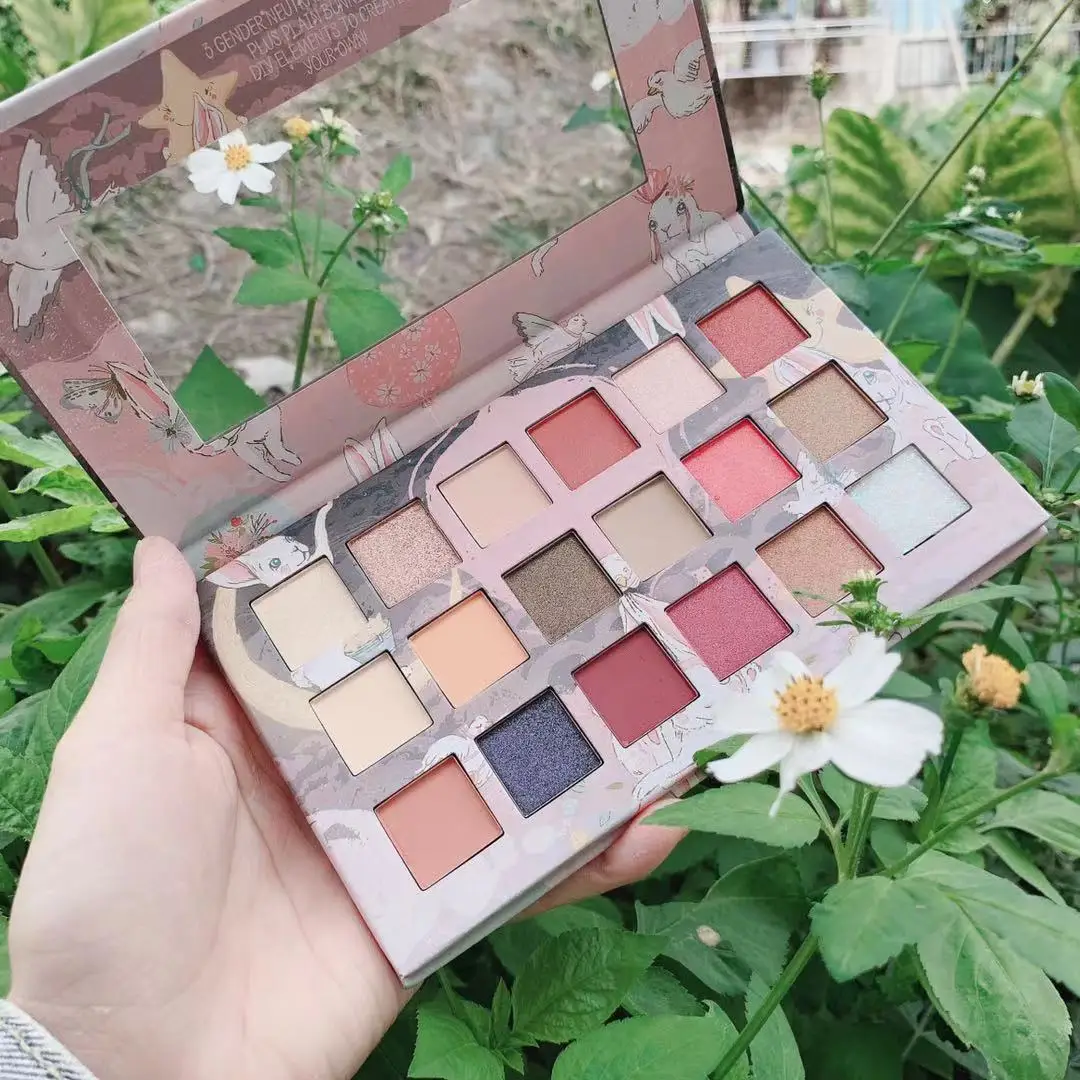 Sky Adventures 18 Colors Warm Eyeshadow Palette Pearl Matte Sequins Waterproof Makeup Pelette Pigment Super Flash Eye Shadow