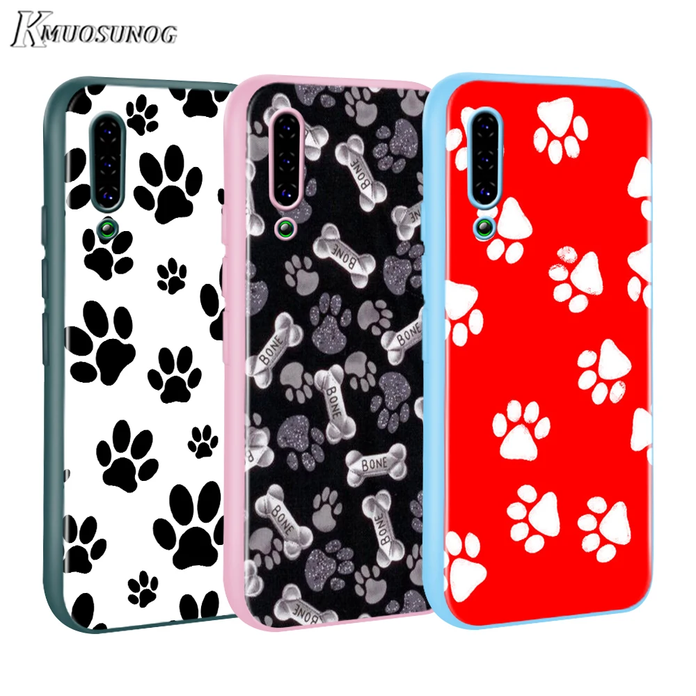 

Cute Dog paw Baseus Candy Color Cover for Xiaomi Mi NOTE 10 9 8 Pro 9T SE A1 A2 A3 CC9 SE Lite F1 Phone Case