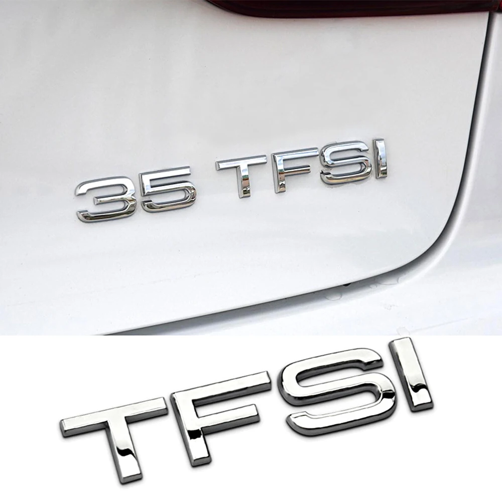 

TFSI Letter Emblem Rear Boot Trunk Metal Logo Sticker For Audi A1 A3 A4 A4L A5 A6L A7 A8L C5 C6 C7 C8 TTS Car Tuning Accessories