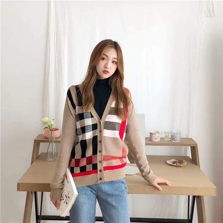 New Kind of Open-top Sweaters and Women's Wear Colour-Coloured Knitted Sweaters Early Spring Jacket Korean Edition