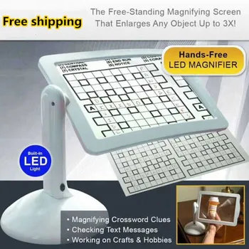 

New 5D DIY Diamond Painting Magnifying Glass Desktop LED Reading Lamp Large Lens Magnifying Glass Diamond Mosaic Lighting Tools