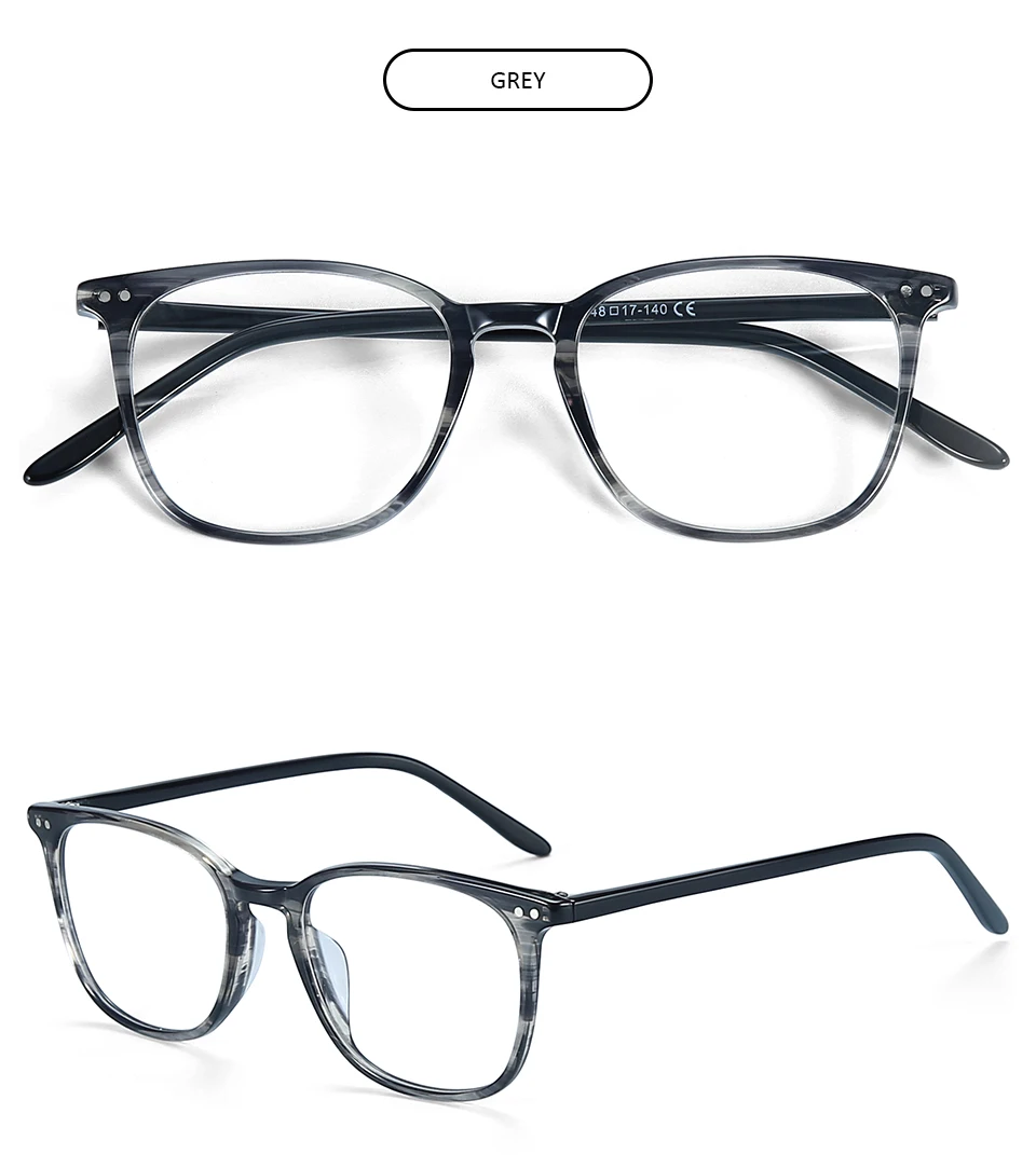 ZENOTTIC Transparent Glasses Frame Men Prescription Glasses Lenses Acetate Glasses Man Frames Optical Myopia Eyeglasses (5)
