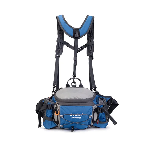 8L Sports Waist Bag Outdoor Hiking Riding Waterproof Wearproof Backpack Camping Travel Shoulder Bag Water Bottle Pack  X352D Lake Blue