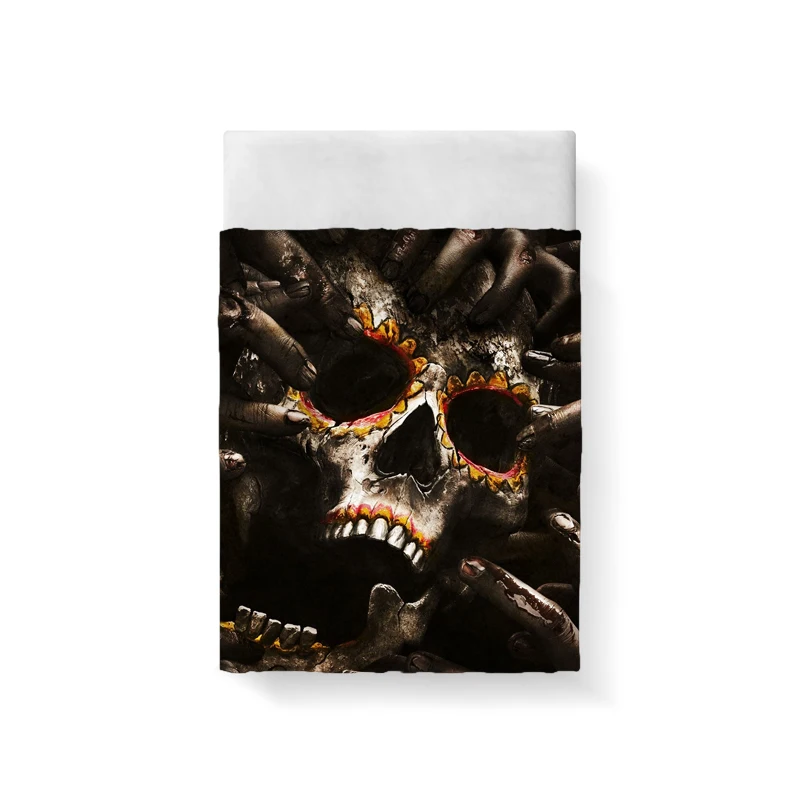 Walking Dead Skull Cotton Bedding Set - Queen King Size Duvet Cover, Bed Sheets, Pillowcases, Bed Linen image 5