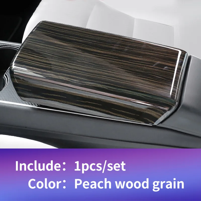 Детали для центрального подлокотника панель для Tesla модель 3 аксессуары/автомобильные аксессуары модель 3 Тесла tesla модель 3 углерод/аксессуары - Название цвета: peach grain  1 pcs