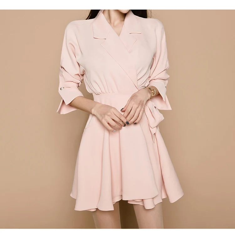 2022 فستان ربيعي نسائي فستان كاجوال أنيق تصاميم كوريه جديد فساتين العيد لعام