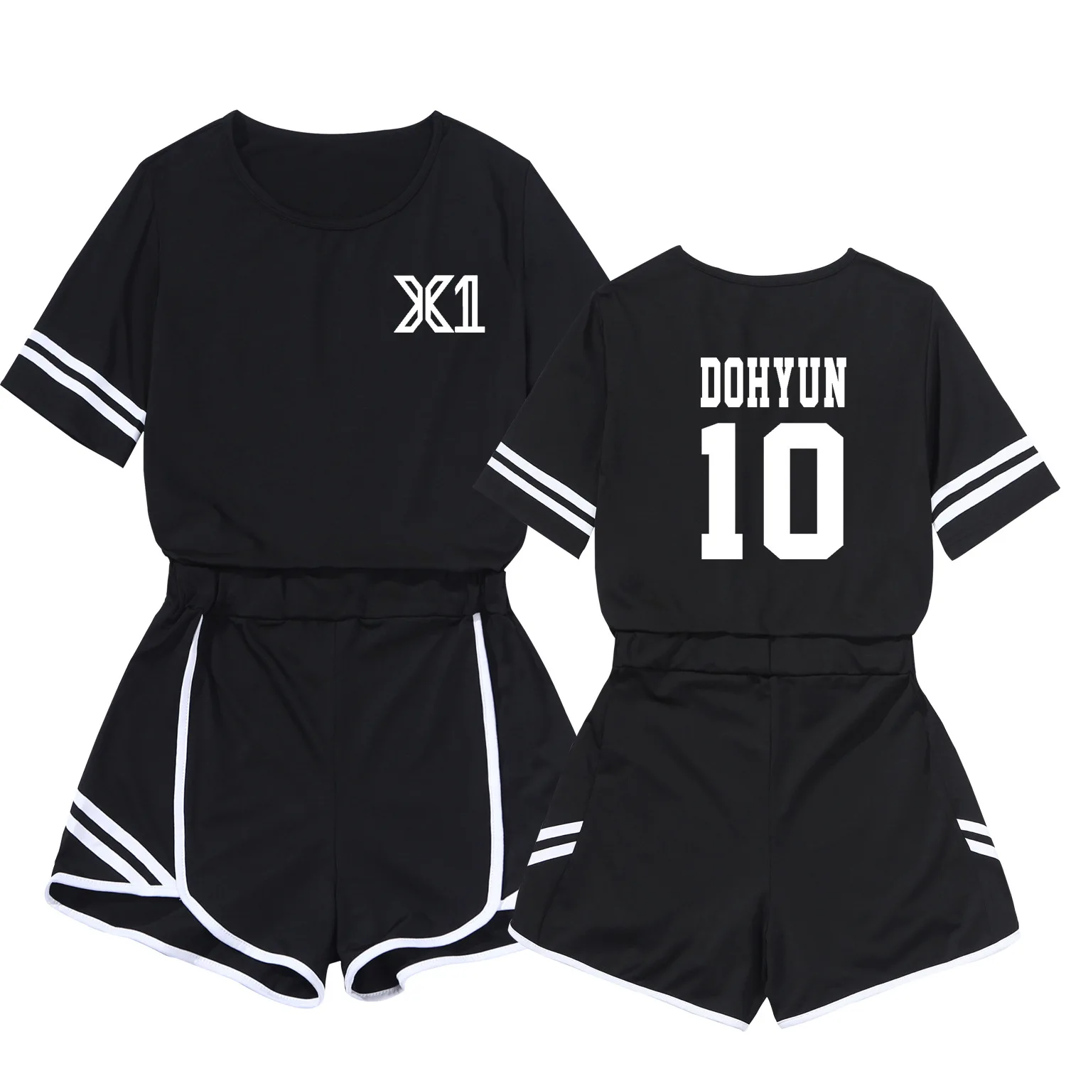 

Hot Sales X 1 Short Sleeve Wide-Leg Shorts WOMEN'S Suit x one Summer