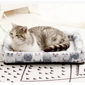 

Pet Ice Silk Mat Soft Pad Blanket Bed Mat For Puppy Dog Cat Summer Sofa Cushion Home Washable Rug Keep Cool L/XL