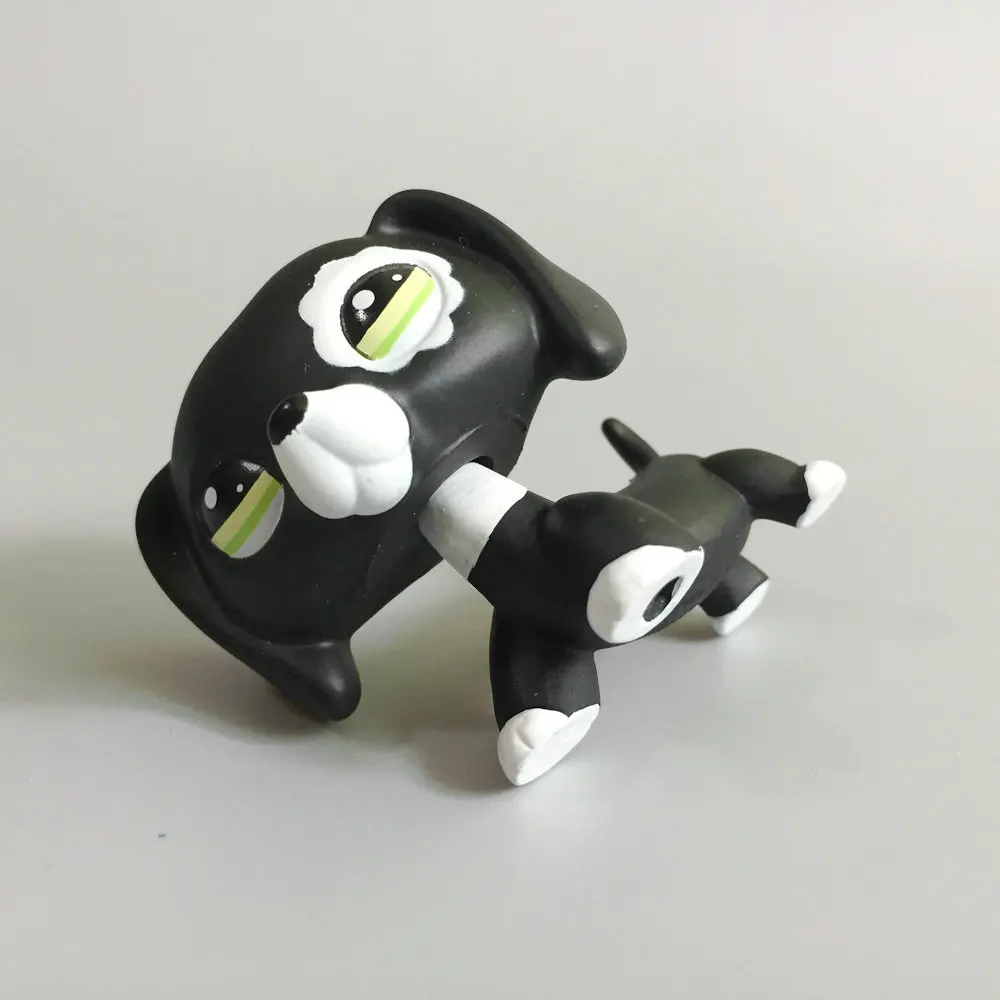 Littlest Pet OOAK черная такса собака ручная роспись фигурка для ребенка игрушка подарок