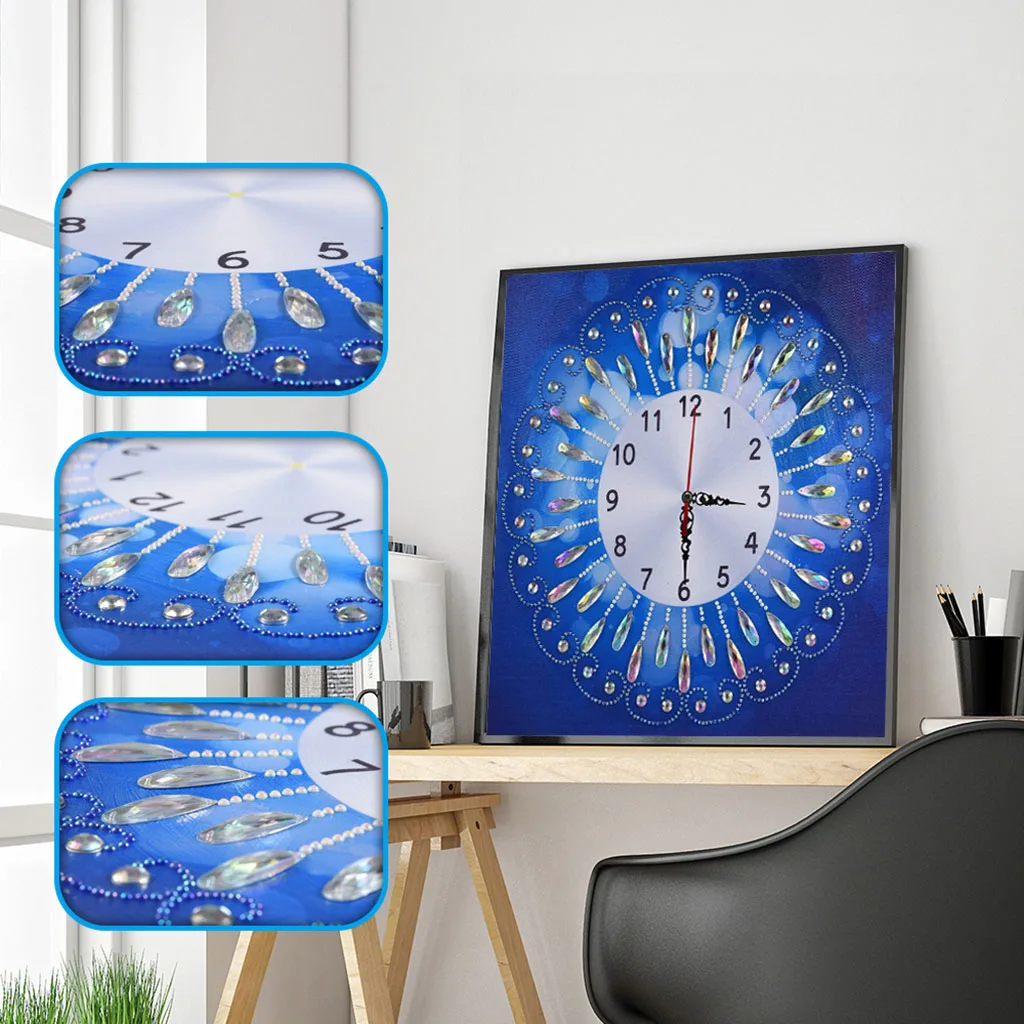 Novelty Clock 5D Diamond Painting Kits Special Rhinestone Picture Arts Craft Supply for Home Wall Decor