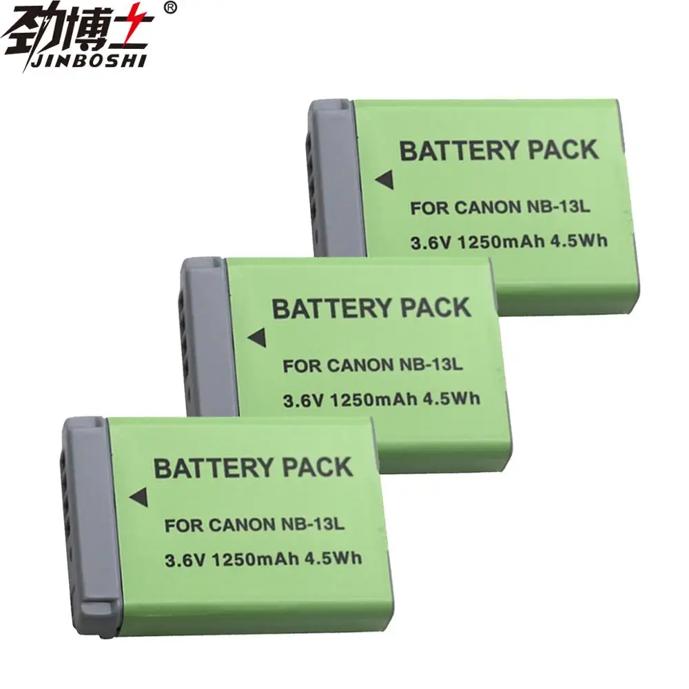 

3pcs 1250mAh NB-13L NB13L NB 13L Rechargeable Li-ion Battery For Canon G7X G9X G5X G7X Mark II G9X Mark II SX620 HS SX720 HS