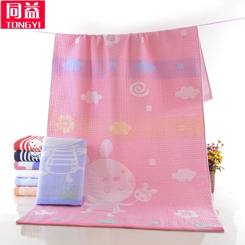 

Family Children Adult Usable Pure Cotton Three Layer Gauze 70*140 Soft Thick Ultra-Suction Water Bath