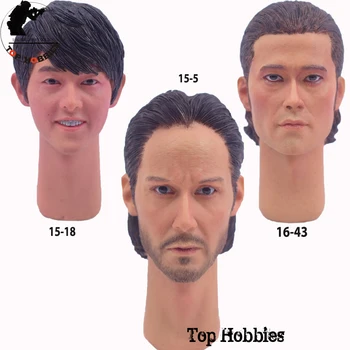 

KUMIK KM16-43 15-5 15-18 1/6 Scale Male Head Sculpture Carving /NarrowShoulderFit 12"Action Figure B001/BD001/BD002/V8/V1-N Body