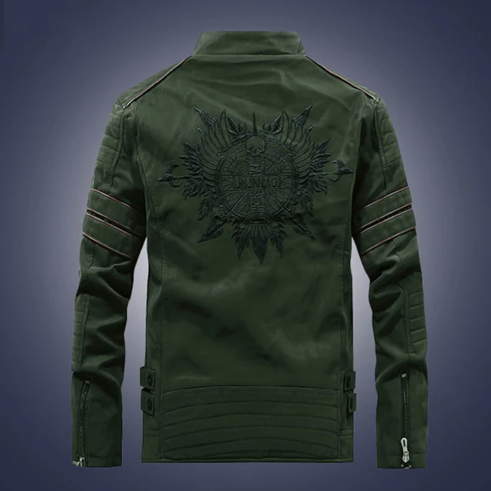 Мужская верхняя одежда, куртки из искусственной кожи, пальто на молнии, с карманами, с длинным рукавом, теплое, для зимы, HSJ88