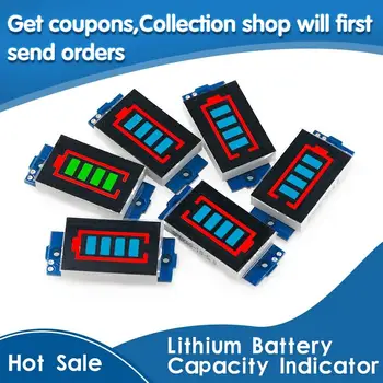 

1S 2S 3S 4S Single 3.7V Lithium Battery Capacity Indicator Module 4.2V Blue Display Electric Vehicle Battery Power Tester Li-ion