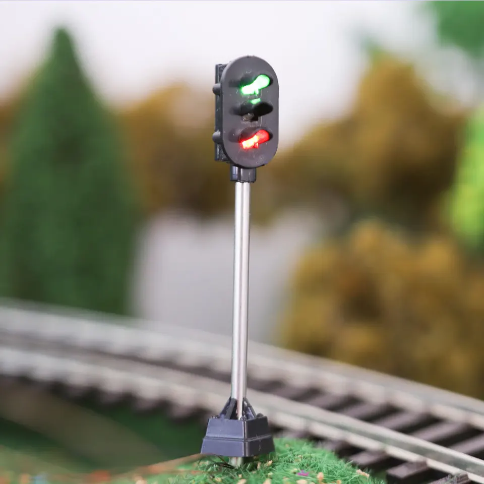 PACK DE 2 Feux De Circulation Trains Mod Les L' Chelle HO OO Avec DEL - 3