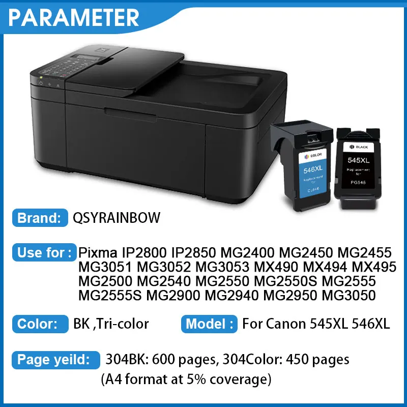 QSYRAINBOW 1-3pcs PG 545 CL 546 Colour 