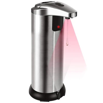 

100pcs 250ml Stainless Steel Automatic Soap Dispenser Infrared Sensor Touchless Sanitizer Dispenser For Bathroom Kitchen