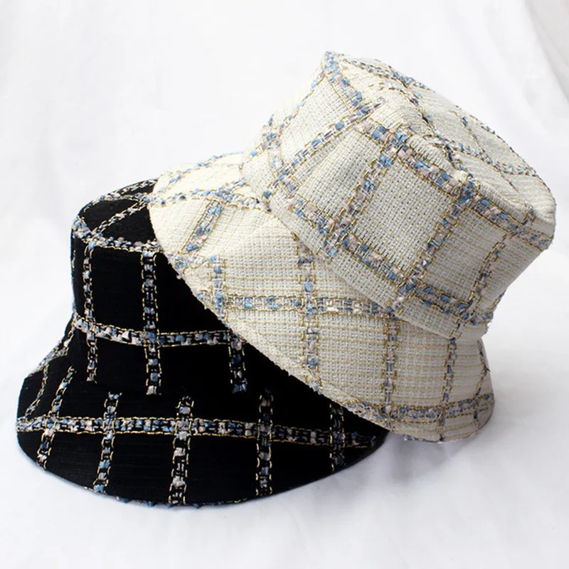 LDSLYJR Cotton black and white Bucket Hat Fisherman Hat outdoor travel hat Sun Cap Hats for Men and Women 264