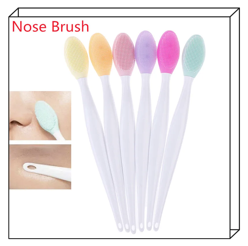 HOT Silicone Washing Nose Brush Deep Cleaning Blackhead Brush Exfoliating face Cleaning Blackhead Cleaner Brush