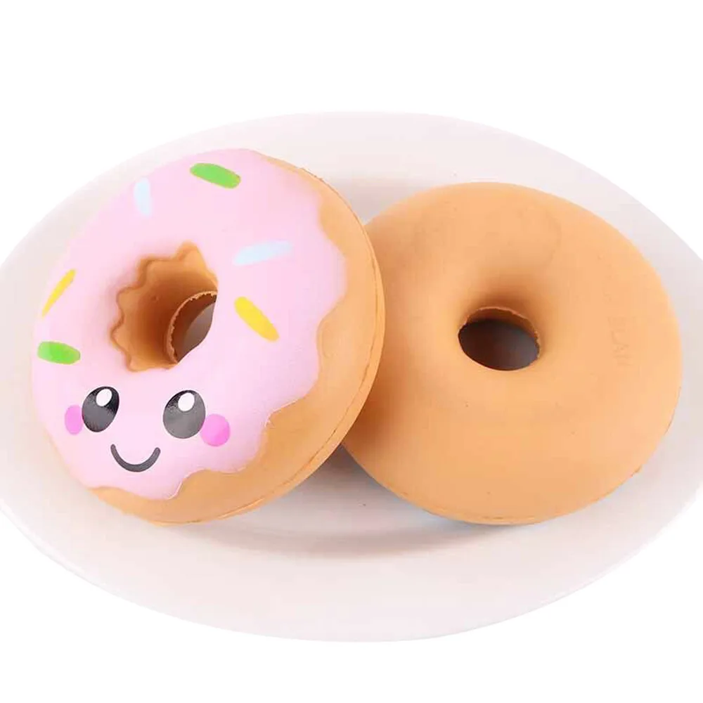 Cute Colorful Chocolate Donut Slow Rising Simulation Food Stress Relief Toy for Kids Fun Xmas Gift childrens party decorations#A
