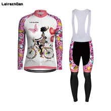 SPTGRVO LairschDan розовый весенний комплект из Джерси для велоспорта, женская одежда для велоспорта с длинным рукавом, женская одежда для велоспорта mujer mtb