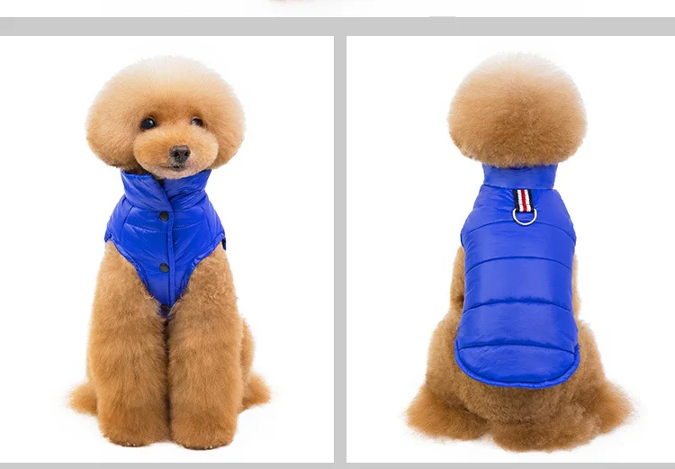 Зимняя одежда для собаки, водонепроницаемый курта для собак, теплый мягкий пуховик, жилет для собак