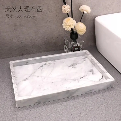 

2,8 кг 30x20 см натуральный мраморный поднос, роскошный набор для ванной комнаты, поднос для хранения посуды, скандинавский домашний отель на заказ