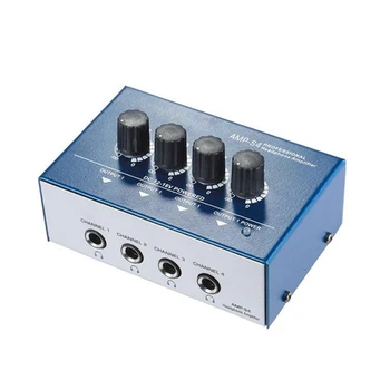 

Ultra-Compact 4 Channels Mini o Stereo Headphone Amplifier With Power Adapter Black(Us Plug)