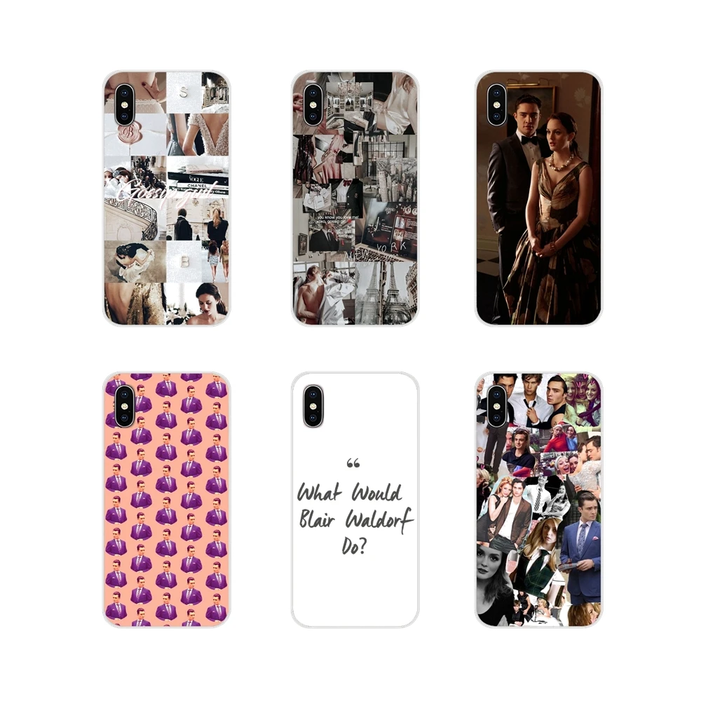 

Gossip Girl Blair Chuck Bass For Apple iPhone X XR XS 11Pro MAX 4S 5S 5C SE 6S 7 8 Plus ipod touch 5 6 Transparent TPU Cover Bag