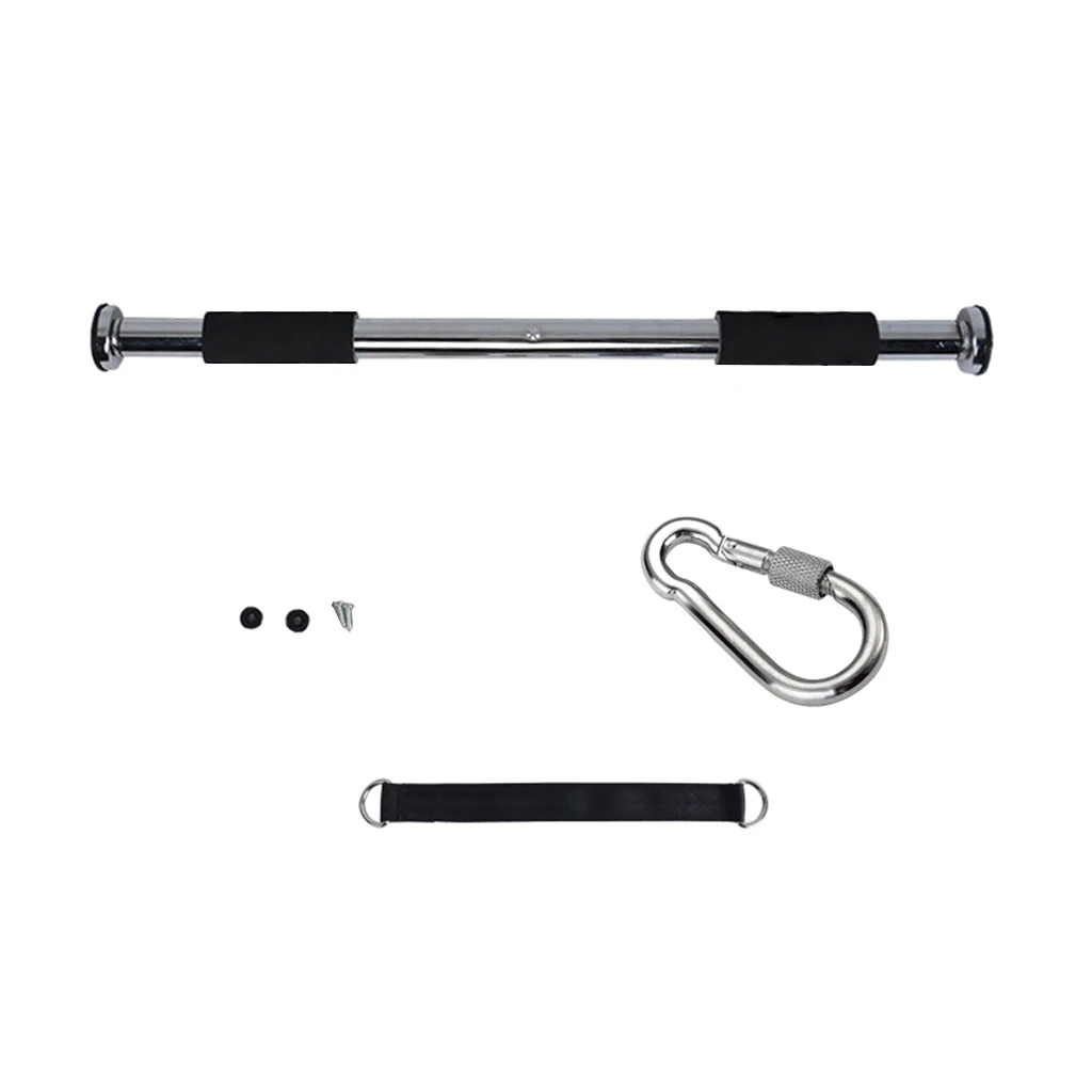 Heavy Duty Door Frame Horizontal Bar + Snap Hook Carabiner + Strap Set, Swing Set Accessories