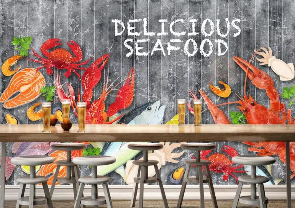 [Самоклеющиеся] 3D морепродукты 99886 настенная бумага печать настенные наклейки |
