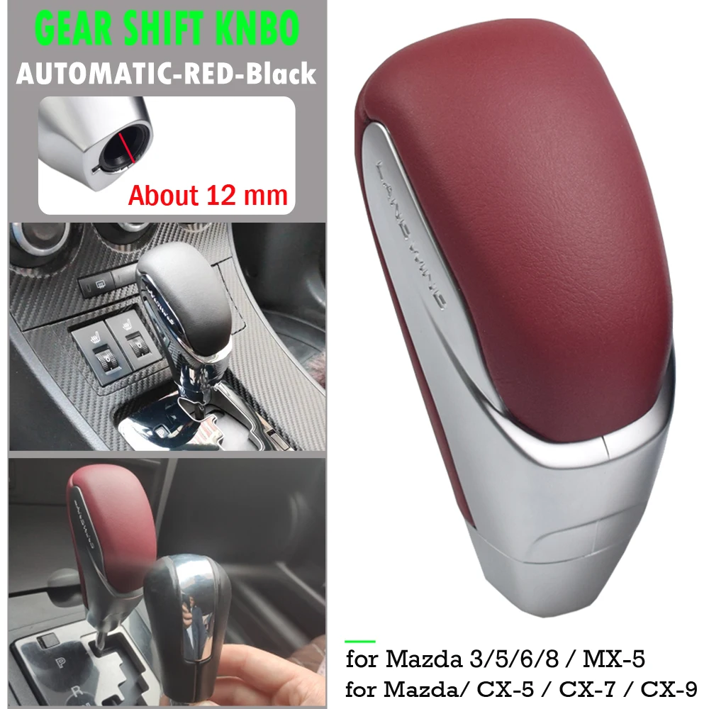 Car Gear Shift Knob Leather Head for Mazda 3 2006 2007 2008 2010 2011 2012 year Lever Shifter Stick Accessories | Автомобили и