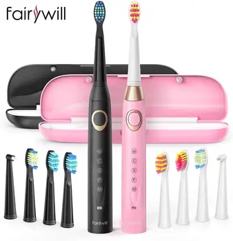 

Fairywill Electric Toothbrush Powerful Sonic Cleaning USB Rechargeable Tooth with Timer Adult Electronic Washable Whitening