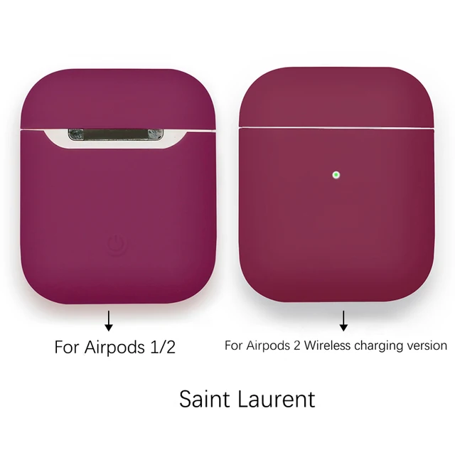 Soft Silicone Cases For Apple Airpods 1/2 Protective Bluetooth Wireless Earphone Cover For Air Pods Luxury Charging Box Bags Saint Laurent