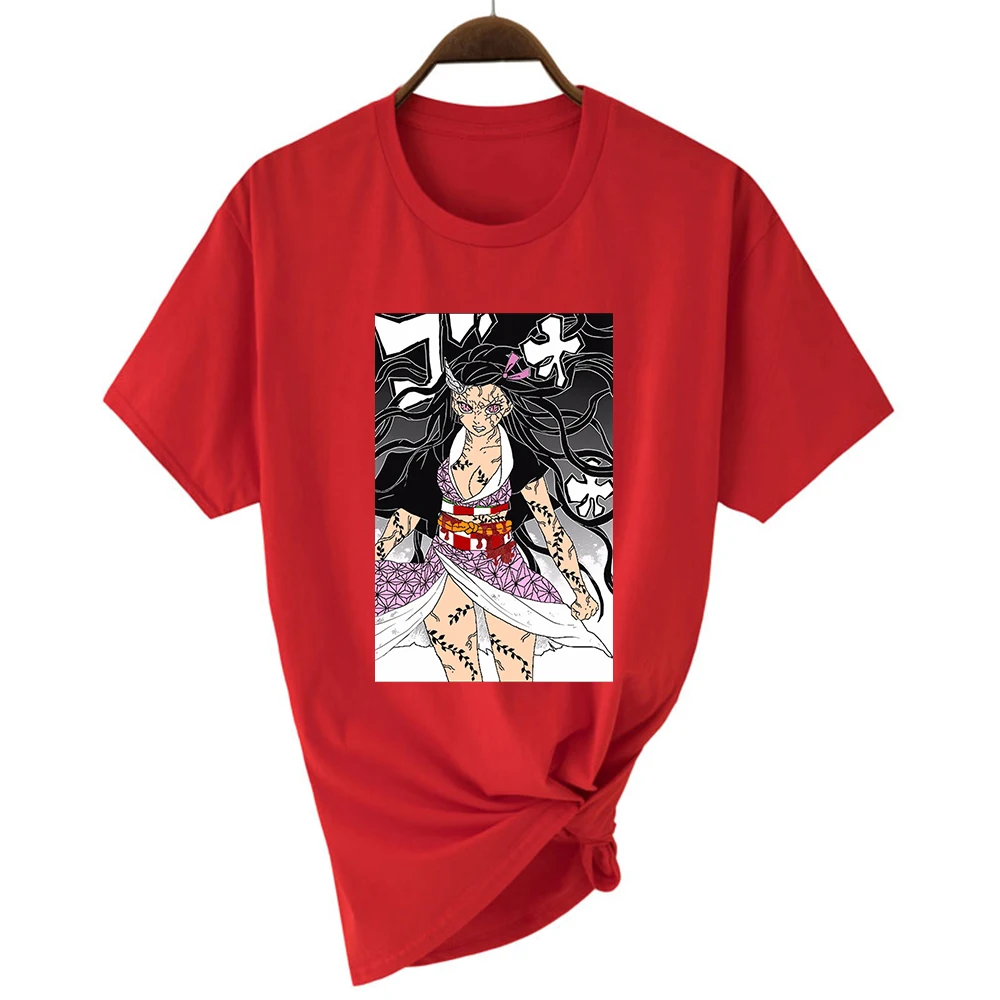 Модная летняя черная футболка Kimetsu No Yaiba женские милые футболки Harajuku для