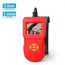 5,5 мм цифровая эндоскопическая камера с экраном мини камера для осмотра змеиной трубы бороскоп видео Гибкая микро камера Endoscopio