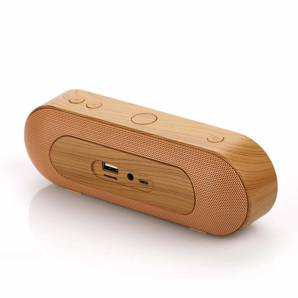 

Portable Wooden Bluetooth Speaker FM Audio Player Supports TF Card