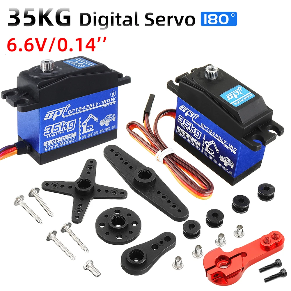 SPT5435LV 35 кг большой крутящий момент металлическая Шестерня цифровой сервопривод для 1:8 1:10 RC Crawler SCX10 TRX4 D90 самолет Средний сплав чехол