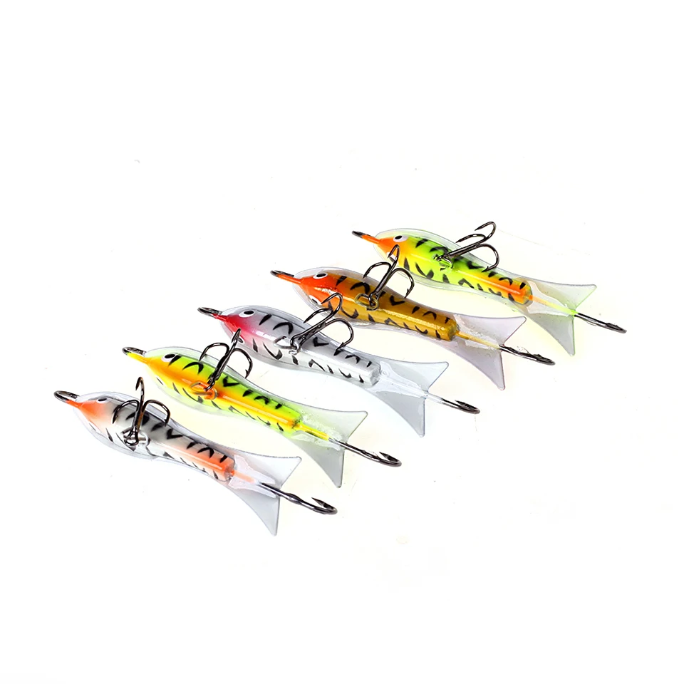 Walk Fish 1Pcs 5.5CM/9G Balancer Winter Ice Fishing Lure Jig Bait Fishing Hooks 3D Fish eyes Lead Hard Lure Jigging Lure