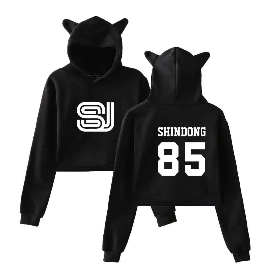 Super Junior Crop Top Hoodies